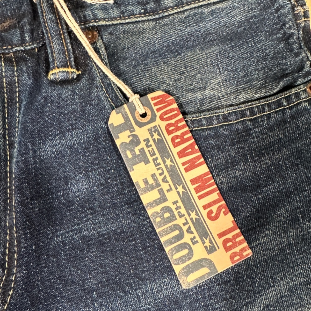 Ralph Lauren Double RL RRL Jeans Size W29XL32 Slim Narrow Brand New With Tags - Picture 4 of 12